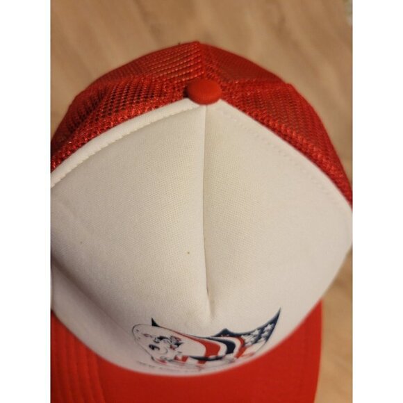 Vintage Snapback New England Patriots Football Trucker Cap Hat Sz M/L Korea - Picture 9 of 10